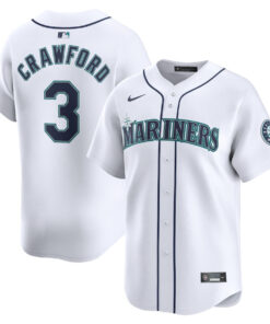 J.P. Crawford 3 Seattle Mariners Home Limited Player Men Jersey - White
