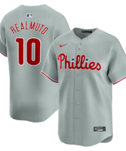 J.T. Realmuto 10 Philadelphia Phillies Away Limited Player Men Jersey - Gray