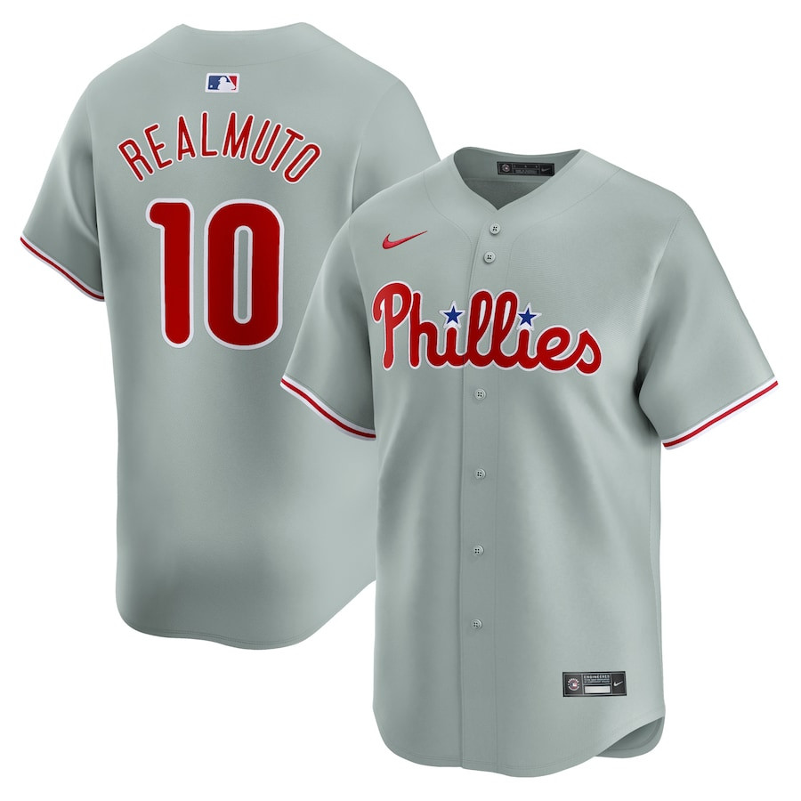 J.T. Realmuto 10 Philadelphia Phillies Away Limited Player Men Jersey - Gray
