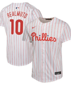 J.T. Realmuto 10 Philadelphia Phillies Home Game Player YOUTH Jersey - White