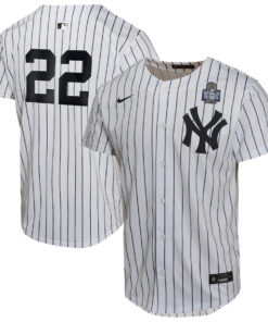 Juan Soto 22 New York Yankees 2024 World Series Home Game Player YOUTH Jersey - White