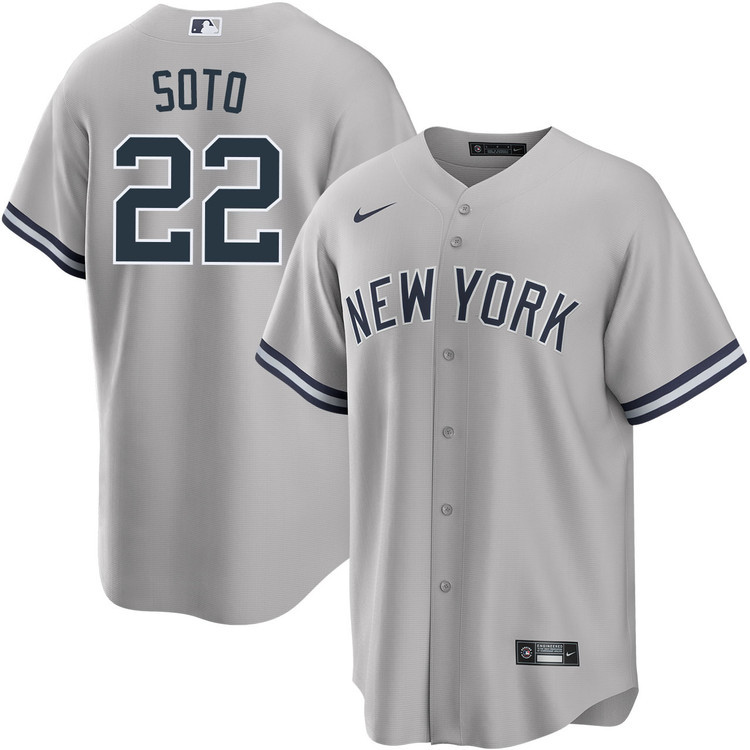 Juan Soto 22 New York Yankees Road Men Jersey â€“ Gray
