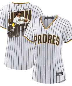 Juan Soto 22 San Diego Padres Signed Posture 2023 Home Player Women Jersey - White