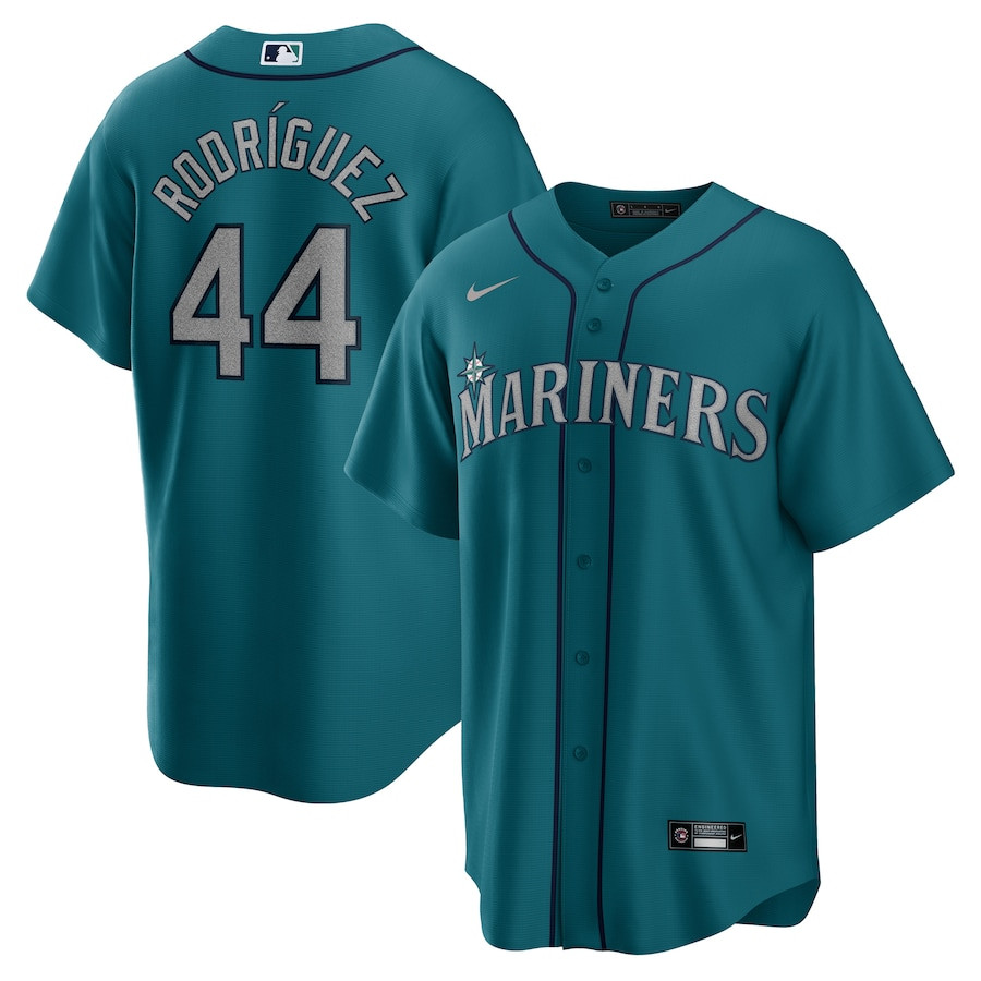 Julio Rodriguez 44 Seattle Mariners Player Men Jersey - Aqua