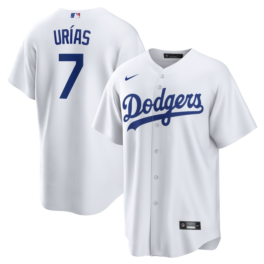 Julio Urias 7 Los Angeles Dodgers Men Jersey - White