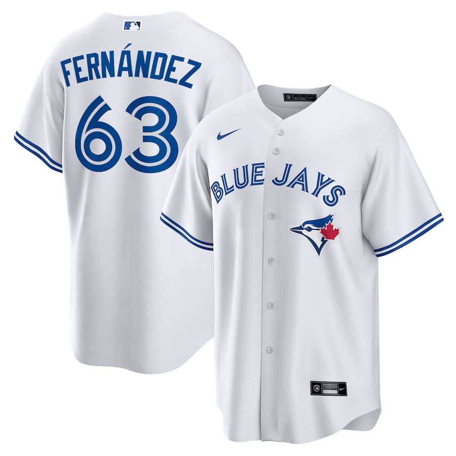 Junior FernÃ¡ndez 63 Toronto Blue Jays Home Jersey - White