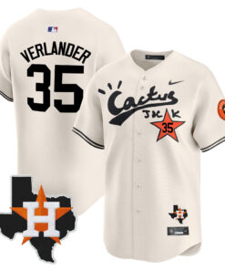 Justin Verlander 35 Houston Astros Cactus Jack Limited Jersey Houston Patch - Men