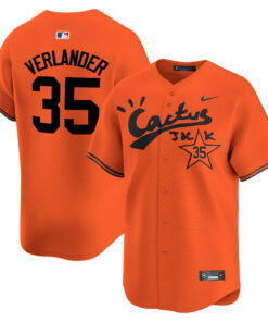 Justin Verlander 35 Houston Astros Cactus Jack Men Jersey - Orange