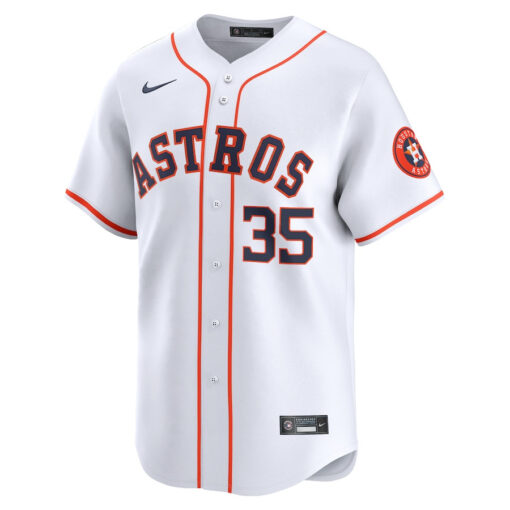 Justin Verlander 35 Houston Astros Home Limited Men Jersey - White - Image 2