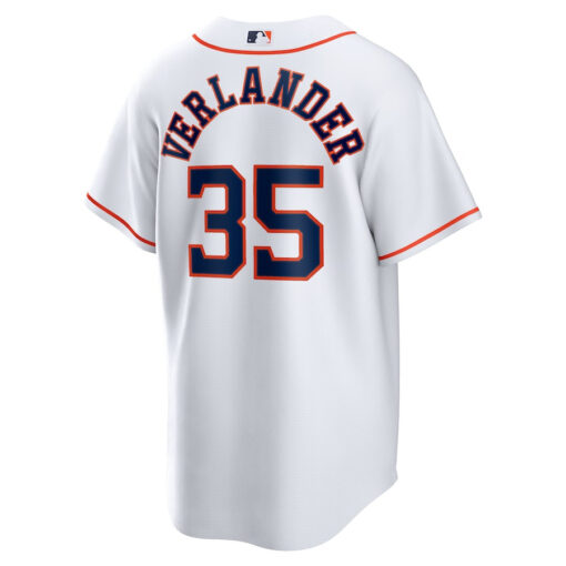 Justin Verlander 35 Houston Astros Home Men Jersey - White - Image 3