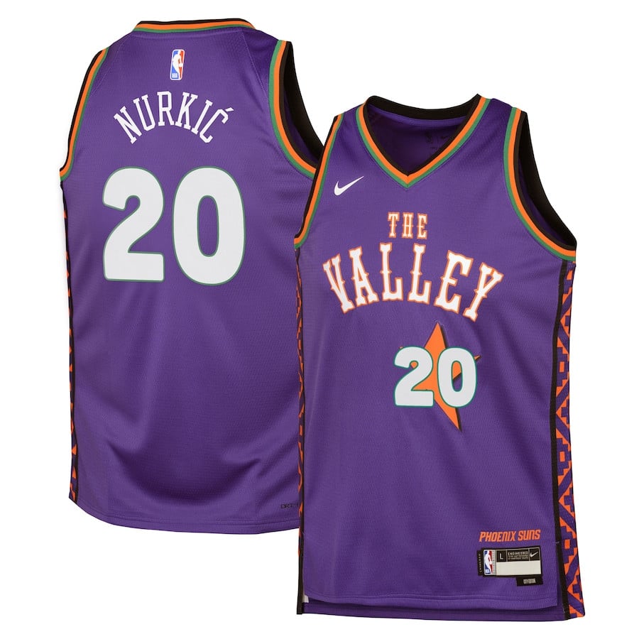 Jusuf NurkiÄ‡ 20 Phoenix Suns 2024/25 Swingman Player YOUTH Jersey - City Edition - Purple - JS912