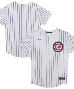 Juvenile Chicago Cubs White Home Blank Jersey