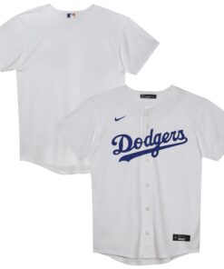 Juvenile Los Angeles Dodgers White Home Blank Jersey