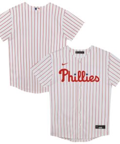 Juvenile Philadelphia Phillies White Home Blank Jersey
