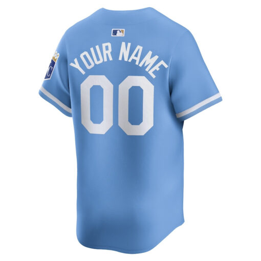 Kansas City Royals Alternate Limited Custom Men Jersey - Light Blue - Image 3