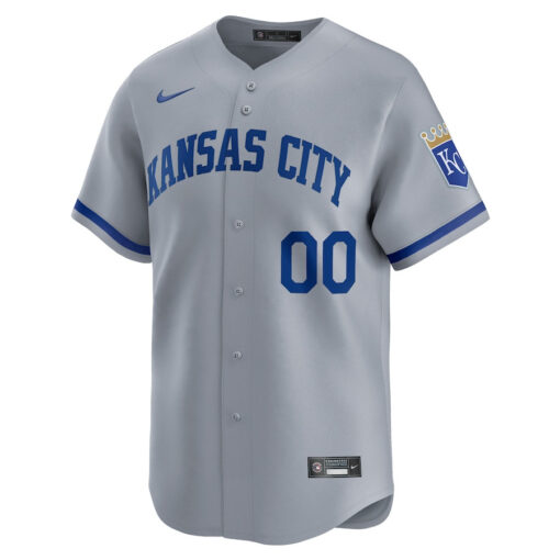 Kansas City Royals Away Limited Custom Men Jersey - Gray - Image 2