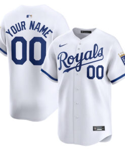 Kansas City Royals Home Limited Custom YOUTH Jersey - White