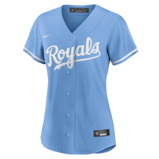 Kansas City Royals Women's Alternate Team Logo Jersey - Light Blue - Image 2