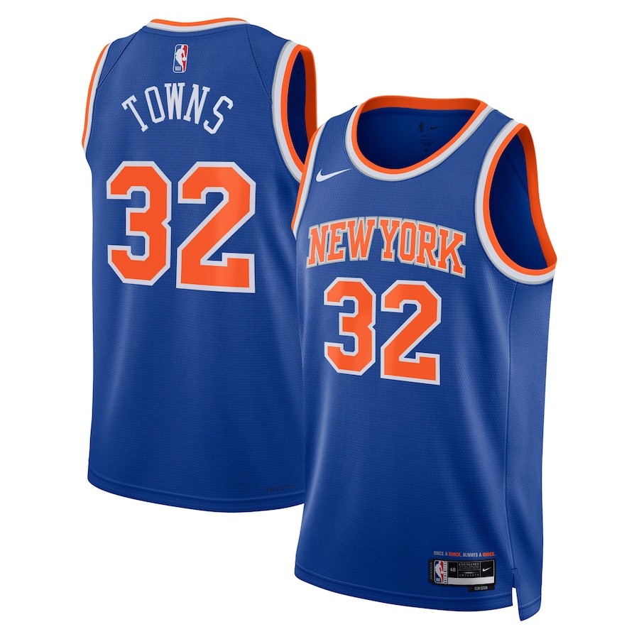 Karl-Anthony Towns New York Knicks Jersey NBA Player Swingman Jersey Basketball Fan Merch