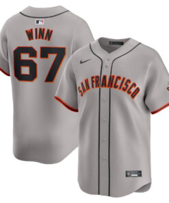 Keaton Winn 67 San Francisco Giants Away Limited Men Jersey - Gray