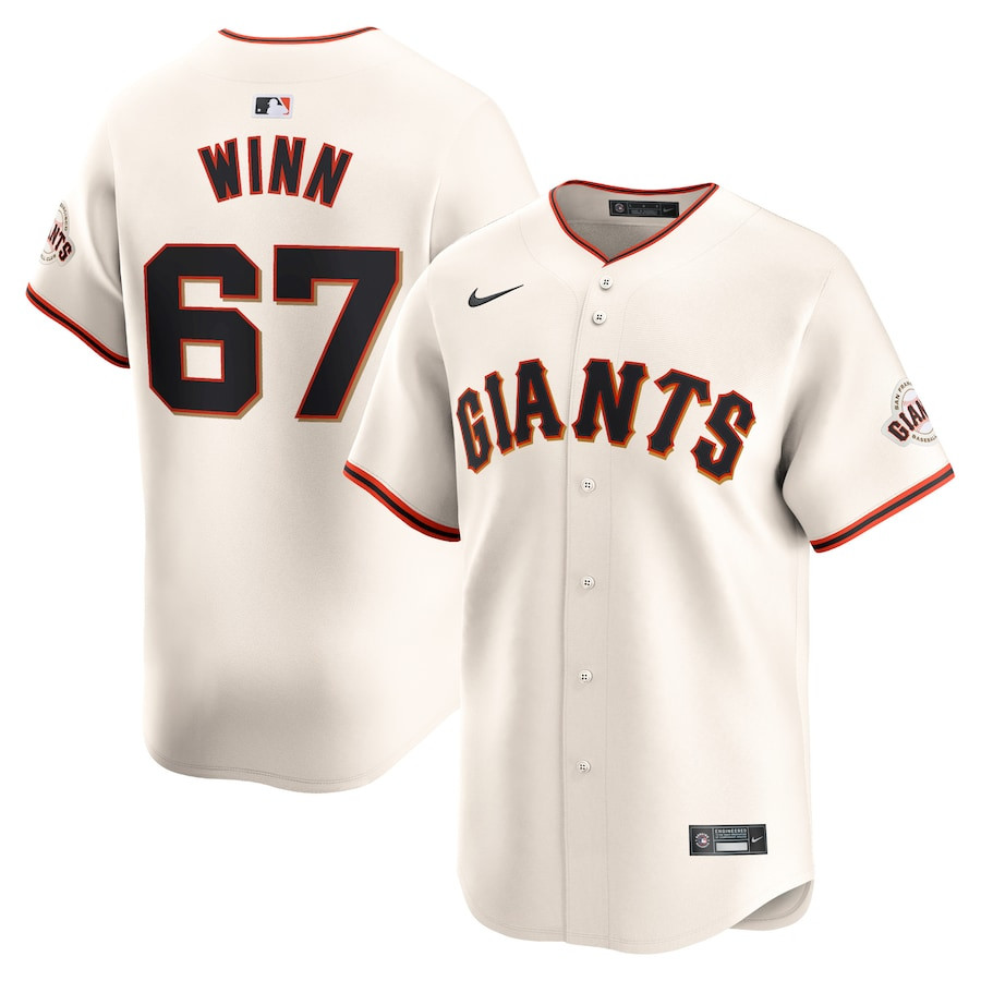Keaton Winn 67 San Francisco Giants Home Limited Jersey - Cream