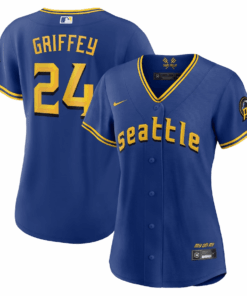 Ken Griffey Jr. 24 Seattle Mariners 2023 City Connect Game Jersey - Women's Royal