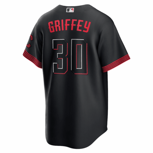 Ken Griffey Jr. 30 Cincinnati Reds 2023 City Connect Men Jersey - Black - Image 2