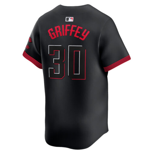 Ken Griffey Jr. 30 Cincinnati Reds City Connect Limited Player Men Jersey - Black - Image 3