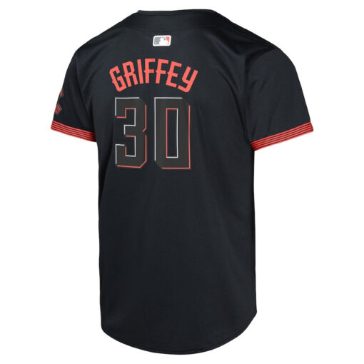 Ken Griffey Jr. 30 Cincinnati Reds City Connect Limited YOUTH Jersey - Black - Image 3