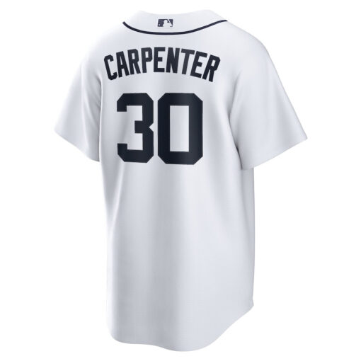 Kerry Carpenter 30 Detroit Tigers Home Men Jersey - White - Image 3