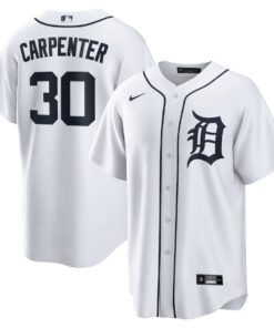 Kerry Carpenter 30 Detroit Tigers Home Men Jersey - White