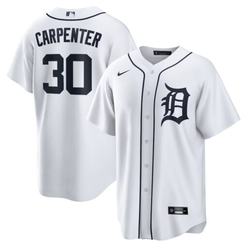 Kerry Carpenter 30 Detroit Tigers Home Men Jersey - White