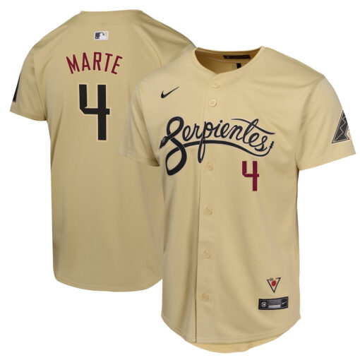 Ketel Marte 4 Arizona Diamondbacks City Connect Limited YOUTH Jersey - Sand