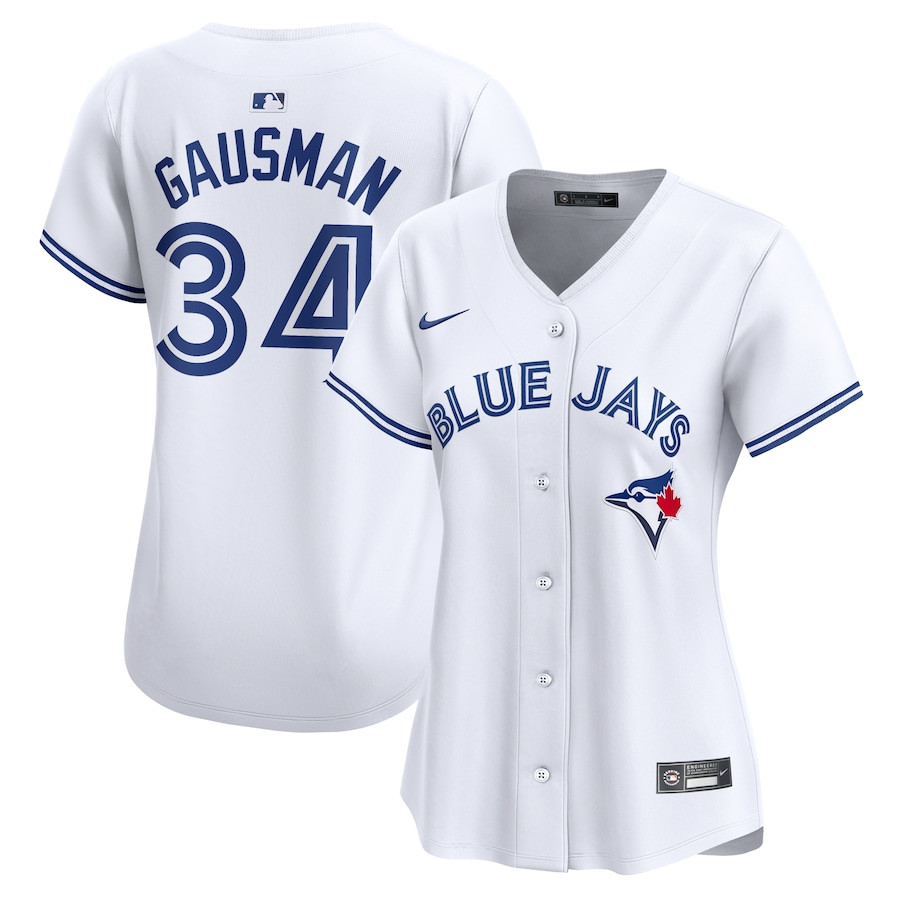 Kevin Gausman 34 Toronto Blue Jays Women Home Limited Player Jersey - White
