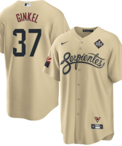 Kevin Ginkel 37 Arizona Diamondbacks 2023 World Series Men Jersey - Gold