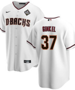 Kevin Ginkel 37 Arizona Diamondbacks 2023 World Series Men Jersey - White