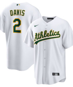 Khris Davis 2 Oakland Athletics Home Men Jersey - White