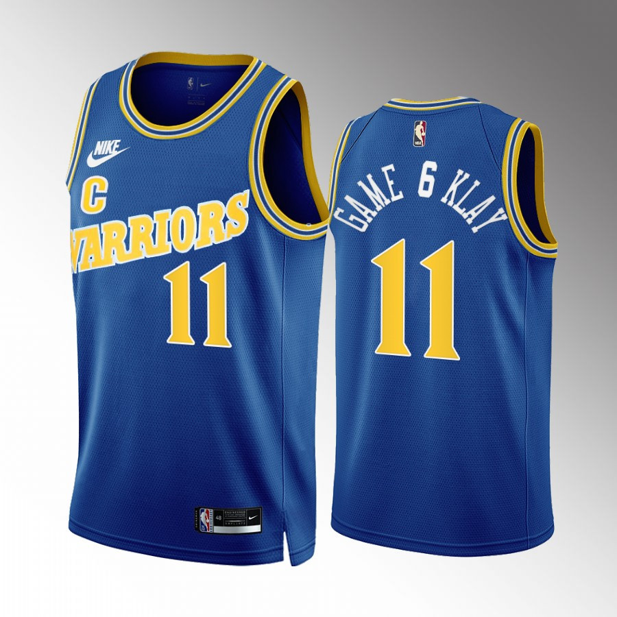 Klay Thompson 11 Game 6 Klay Golden State Warriors Royal Jersey Classic - JS266