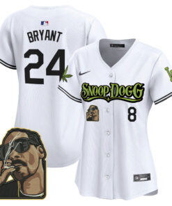 Kobe Bryant 24 Los Angeles Dodgers Snoop Dogg Women Jersey - White