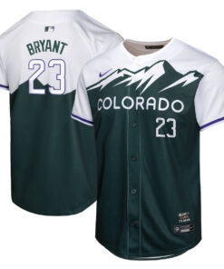 Kris Bryant 23 Colorado Rockies City Connect Limited YOUTH Jersey - Green