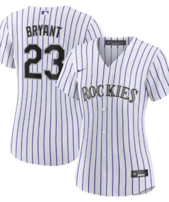 Kris Bryant 23 Colorado Rockies Women's Player Jersey - White/Purple