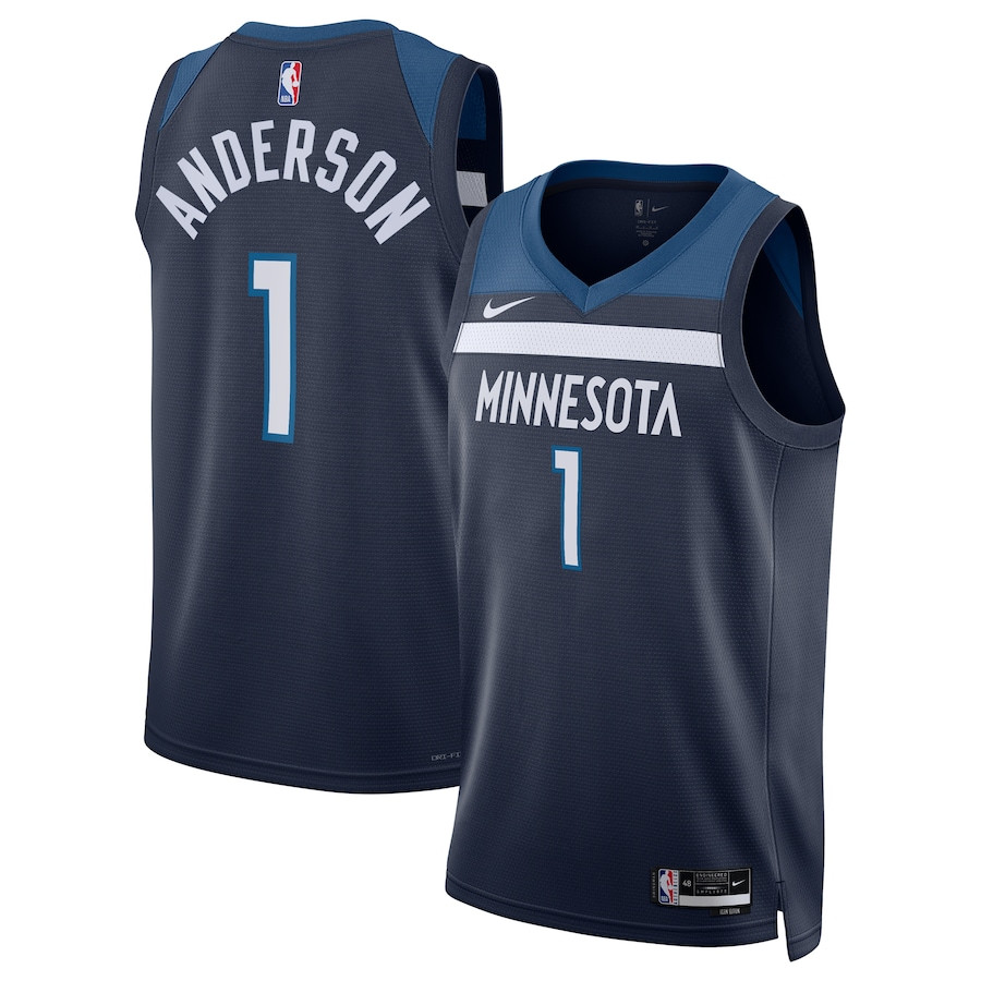 Kyle Anderson 1 Minnesota Timberwolves Unisex Swingman Jersey - Icon Edition - Navy - JS157