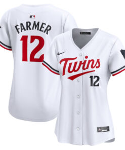 Kyle Farmer 12 Minnesota Twins Women Home Limited Player Jersey - White