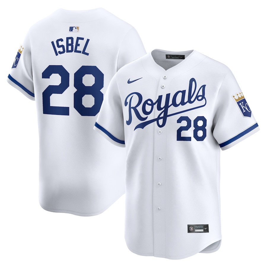 Kyle Isbel 28 Kansas City Royals Home Limited Player Men Jersey - White