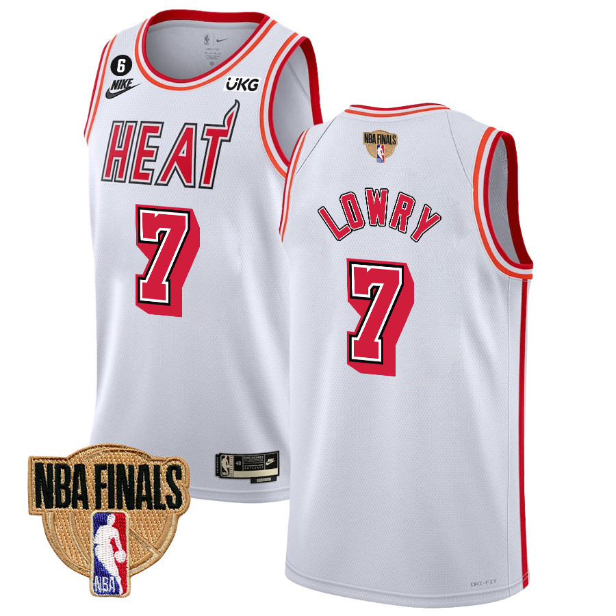 Kyle Lowry 7 Miami Heat Final Champions 2023 Swingman Jersey - Classic Edition - White - JS588