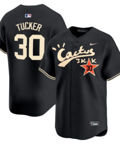 Kyle Tucker 30 Houston Astros Cactus Jack Black Jersey V2 - Men