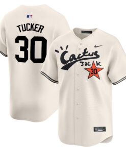 Kyle Tucker 30 Houston Astros Cactus Jack Cream Jersey V2 - Men
