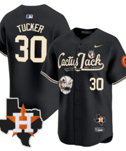 Kyle Tucker 30 Houston Astros Cactus Jack Foundation Fall Classic Black Limited Jersey - Men