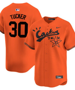 Kyle Tucker 30 Houston Astros Cactus Jack Men Jersey - Orange