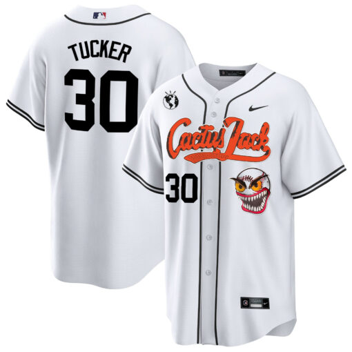 Kyle Tucker 30 Houston Astros Cactus Jack White Jersey - Men